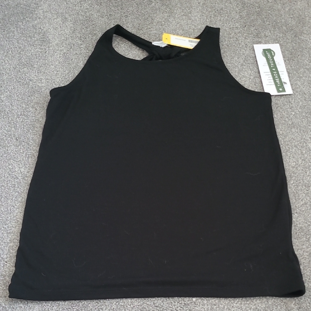 Black Racer-Back Tank Top Women's